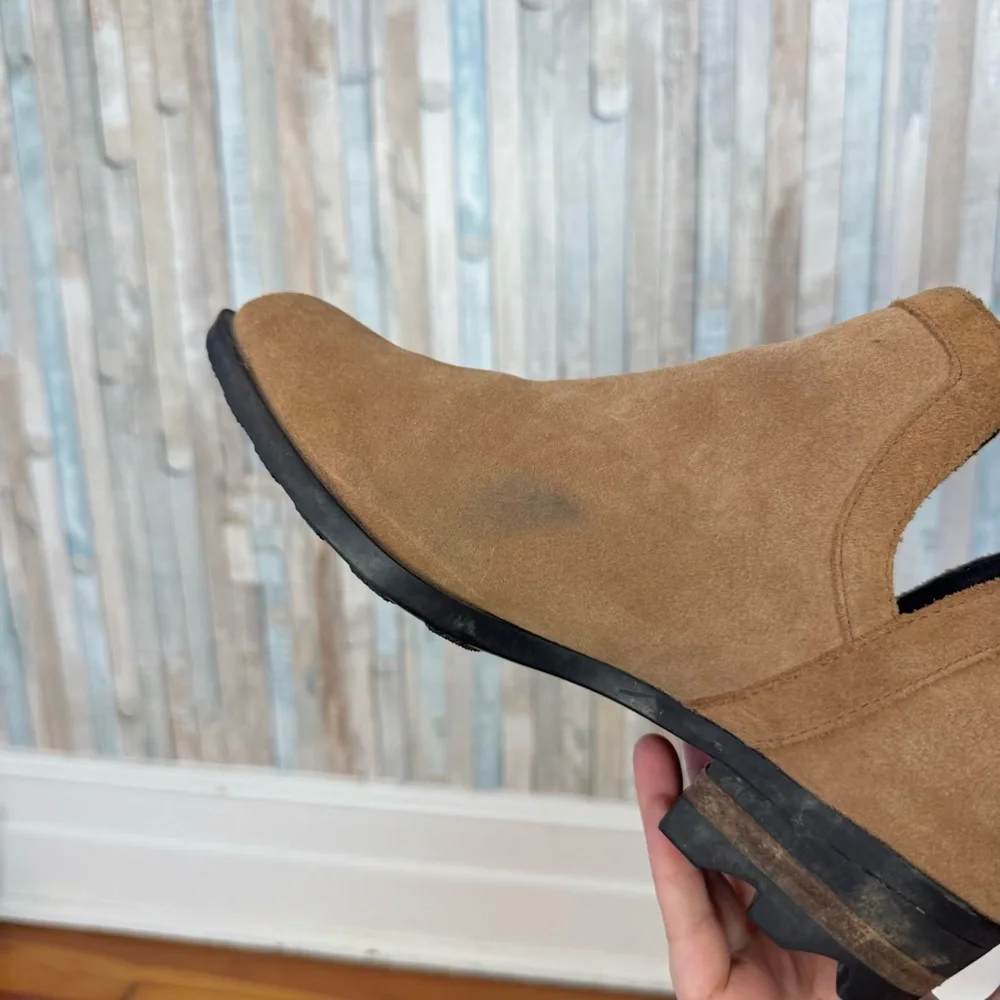 Sorel 10 Side Cut Out Lolla Ankle‎ Boot Bootie Suede Leather Tan Waterproof